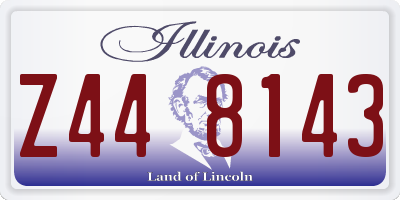 IL license plate Z448143