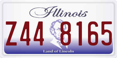 IL license plate Z448165