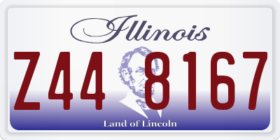 IL license plate Z448167