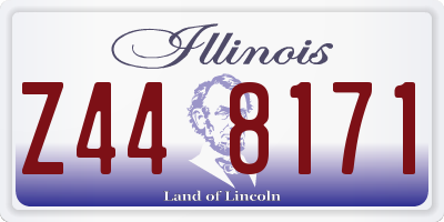 IL license plate Z448171