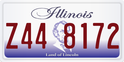 IL license plate Z448172
