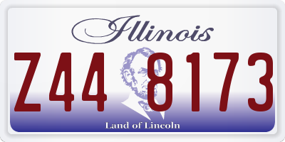 IL license plate Z448173