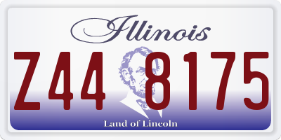 IL license plate Z448175