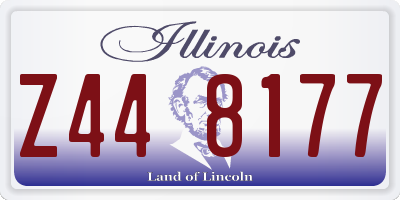 IL license plate Z448177