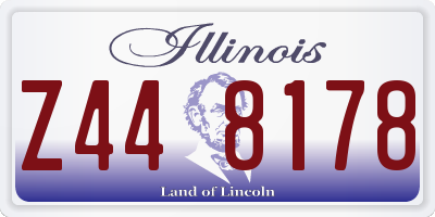 IL license plate Z448178