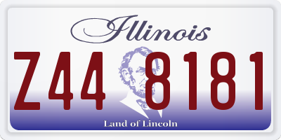 IL license plate Z448181