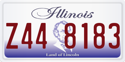 IL license plate Z448183