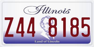 IL license plate Z448185