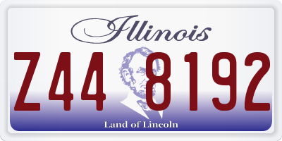 IL license plate Z448192