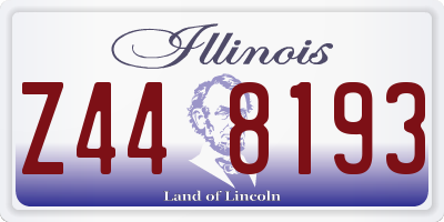 IL license plate Z448193