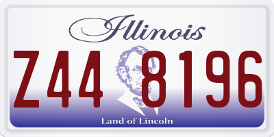 IL license plate Z448196