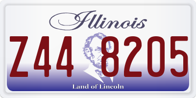IL license plate Z448205