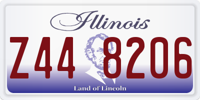 IL license plate Z448206