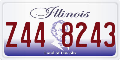IL license plate Z448243