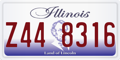 IL license plate Z448316