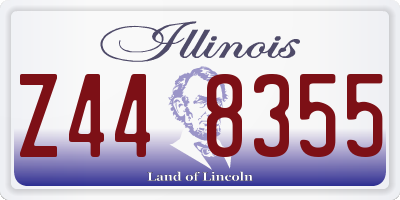 IL license plate Z448355