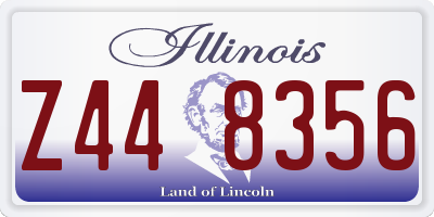 IL license plate Z448356