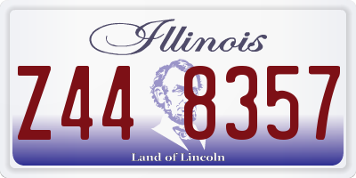 IL license plate Z448357