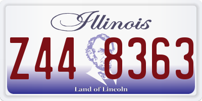 IL license plate Z448363