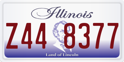 IL license plate Z448377