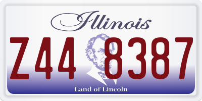 IL license plate Z448387