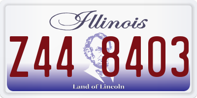 IL license plate Z448403