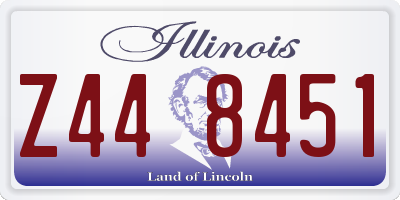 IL license plate Z448451