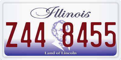 IL license plate Z448455