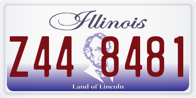 IL license plate Z448481