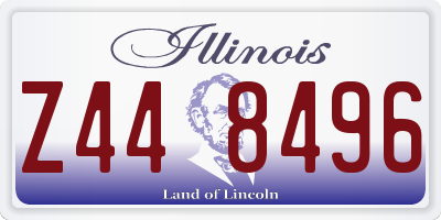 IL license plate Z448496