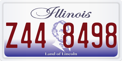 IL license plate Z448498