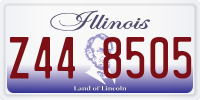 IL license plate Z448505