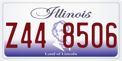 IL license plate Z448506