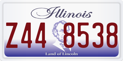 IL license plate Z448538