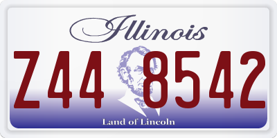 IL license plate Z448542