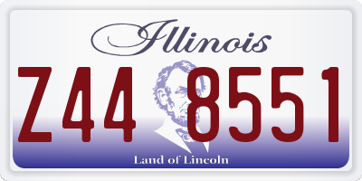 IL license plate Z448551