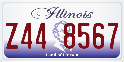 IL license plate Z448567