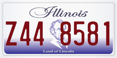 IL license plate Z448581