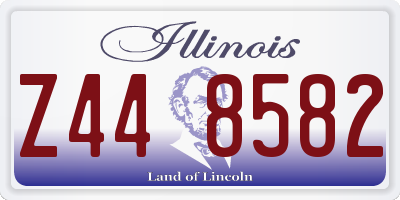 IL license plate Z448582