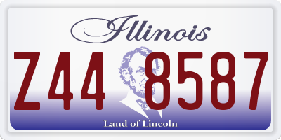 IL license plate Z448587