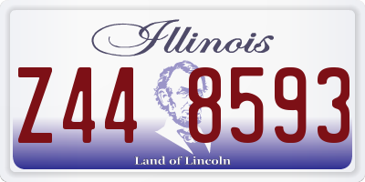 IL license plate Z448593