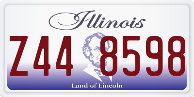 IL license plate Z448598