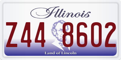 IL license plate Z448602
