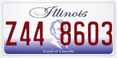 IL license plate Z448603