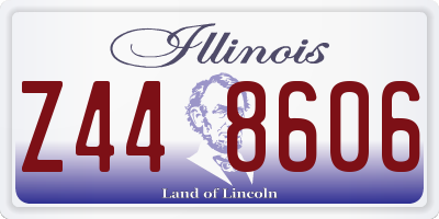 IL license plate Z448606