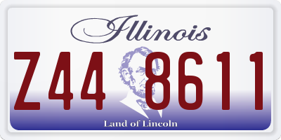 IL license plate Z448611
