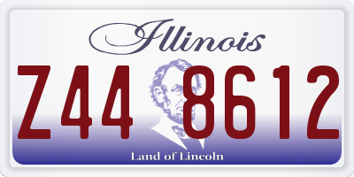 IL license plate Z448612