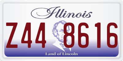 IL license plate Z448616