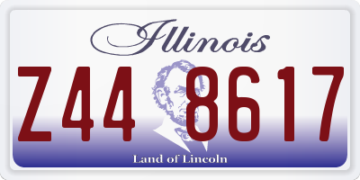 IL license plate Z448617