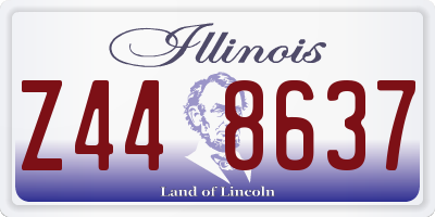 IL license plate Z448637